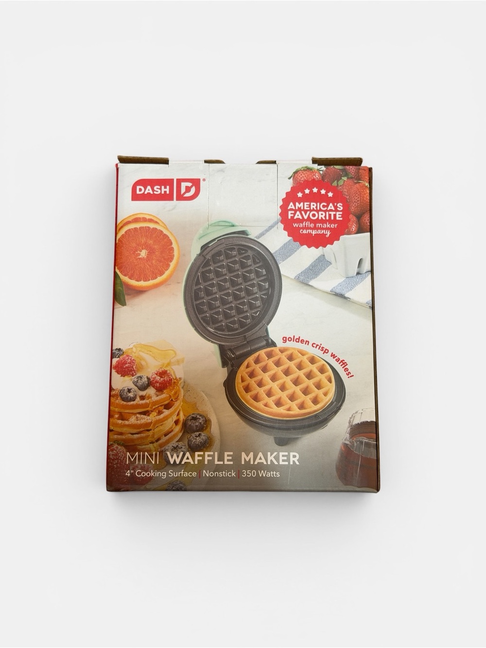 Dash Mini Waffle Maker Aqua 4” Nonstick Electric – New in Box - Picture 3 of 5